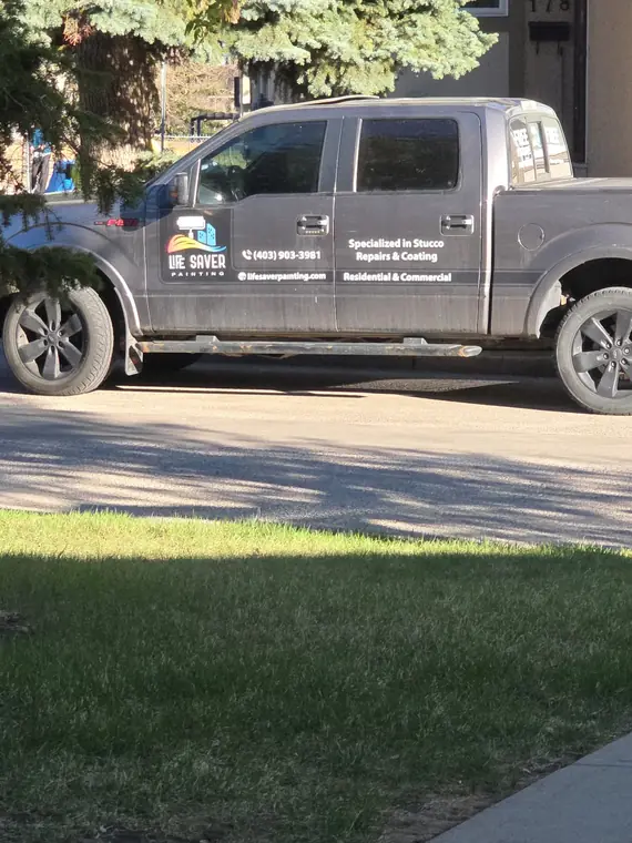 Exterior painting and stucco project by Life Saver Painting in Calgary, AB