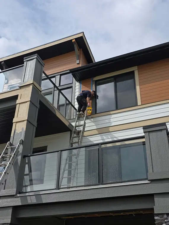 Exterior painting and stucco project by Life Saver Painting in Calgary, AB