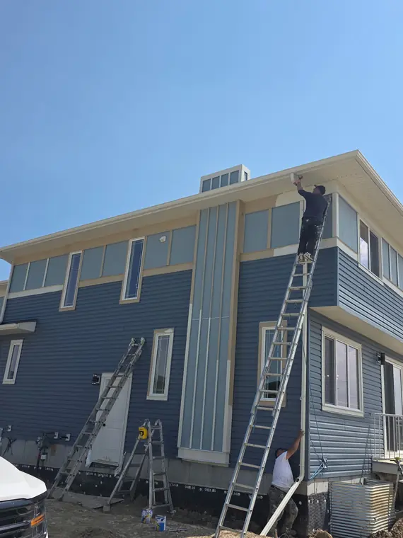 Exterior painting and stucco project by Life Saver Painting in Calgary, AB