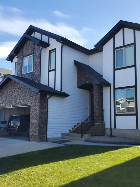 Exterior painting and stucco project by Life Saver Painting in Calgary, AB