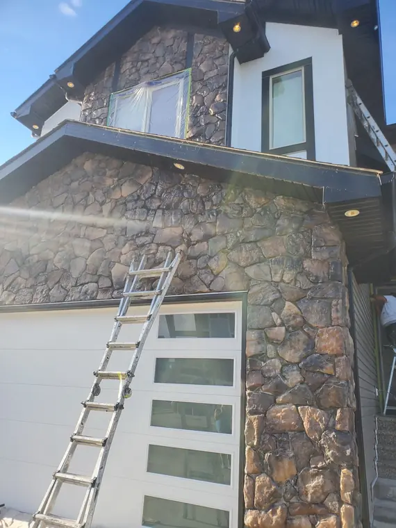 Exterior painting and stucco project by Life Saver Painting in Calgary, AB